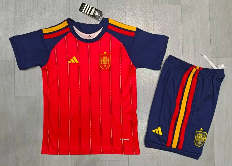 Kids-Spain 2026 World Cup Home Soccer Jersey